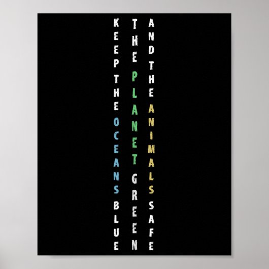 Die blaue Klippe des Ozeans behalten Poster (Vorne)