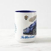 Die blaue Kometen-Dampf-Lokomotive Tasse (Zentrum)