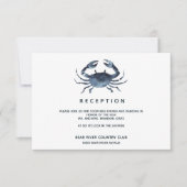 Die blaue Krabbe | Hochzeitsempfang Einladung (Vorderseite)