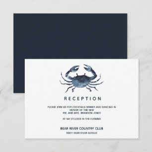 Die blaue Krabbe   Hochzeitsempfang Einladung