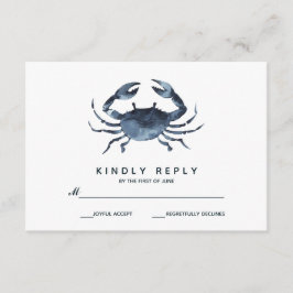 Die blaue Krabbe | HochzeitsrSVP RSVP Karte