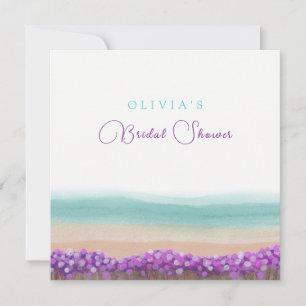 Die blaue Küste im Brautparty Bloom Einladung