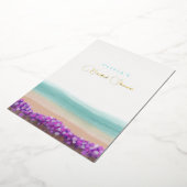 Die blaue Küste im Brautparty Bloom Folieneinladung (Gedreht)