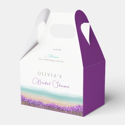 Die blaue Küste im Brautparty Bloom Geschenkschachtel (Rückseite)