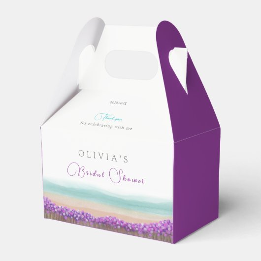 Die blaue Küste im Brautparty Bloom Geschenkschachtel (Vorderseite)