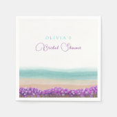 Die blaue Küste im Brautparty Bloom Serviette (Vorderseite)