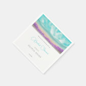 Die blaue Küste im Brautparty Bloom Serviette (Ecke)