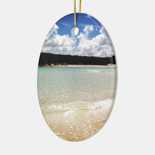 Die blaue Lagune Keramikornament (Links)