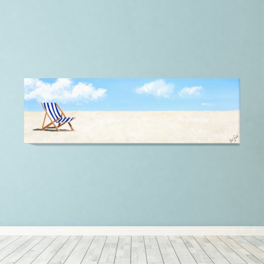 Die blaue Leinwand Print - von Just Dahl (Insitu (Holzboden))