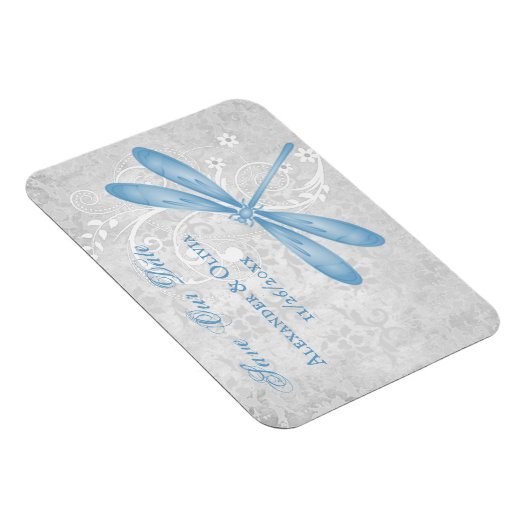 Die blaue Libelle speichert das Datumsfenster Magnet (Rechte Seite)