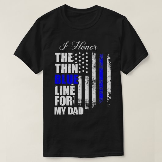 Die blaue Linie der Polizei faht das Blau für mein T-Shirt (Design vorne)