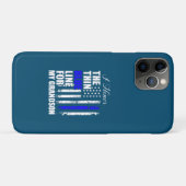 Die blaue Linie hinter der blauen Flagge Case-Mate iPhone Hülle (Rückseite (Horizontal))