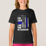 Die blaue Linie hinter der blauen Flagge T-Shirt<br><div class="desc">Die blaue Linie hinter der blauen Flagge</div>