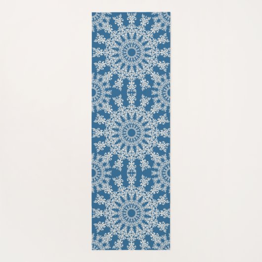 Die blaue Mandala-Yoga-Matte Yogamatte (Rückseite)