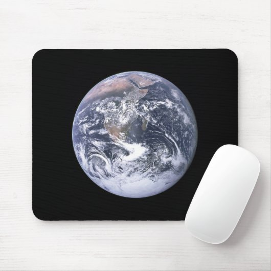 "Die blaue Marmor" Erde scheint von Apollo 17 Mousepad (Mit Mouse)