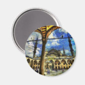 Die blaue Moschee Istanbul Art Magnet (Vorderseite/Rückseite)