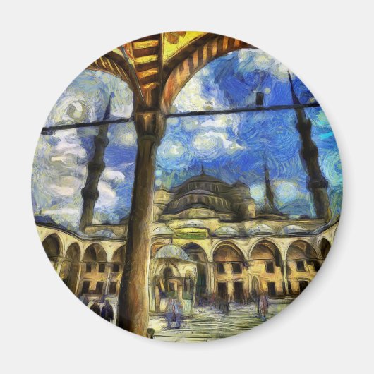 Die blaue Moschee Istanbul Art Magnet (Vorne)