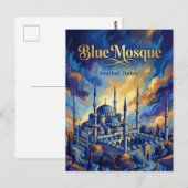 Die Blaue Moschee, Istanbul, Marmara Postkarte (Vorne/Hinten)