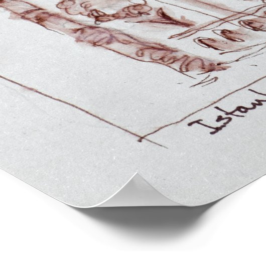 Die blaue Moschee | Istanbul, Türkei Poster (Ecke)