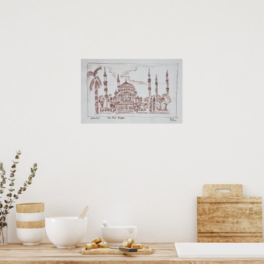 Die blaue Moschee | Istanbul, Türkei Poster (Küche)