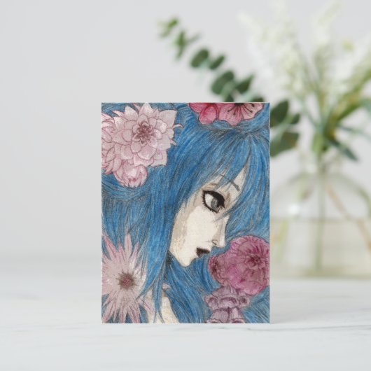 Die blaue Nymph Postkarte (Stehend Vorderseite)