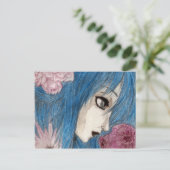 Die blaue Nymph Postkarte (Stehend Vorderseite)