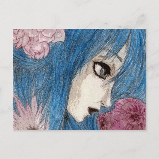 Die blaue Nymph Postkarte (Vorderseite)