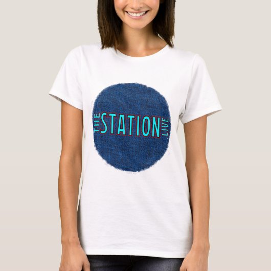 Die blaue RT Women's Classic-T - Shirt der Station (Vorderseite)