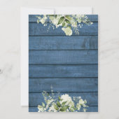 Die blaue, rustikale Wood Baby-Dusche ist eine jun Einladung (Rückseite)