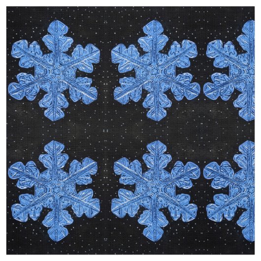 Die blaue Schneeflocke Stoff (Muster)