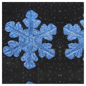 Die blaue Schneeflocke Stoff (Nahaufnahme)