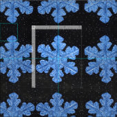 Die blaue Schneeflocke Stoff (Kachel)
