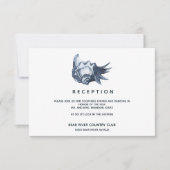 Die blaue Seashell | Hochzeitsempfang Einladung (Vorderseite)