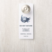 Die blaue Seashell | Hochzeitsgast Türanhänger (Auf Knauf)