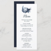 Die blaue Seashell | Nautical Wedding Menu Menükarte (Vorne/Hinten)