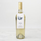 Die blaue Seashell | WEDD WILLKOMMEN GÄSTE Flaschenanhänger (Auf Flasche)