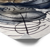 Die Blaue Tinten-Boten-Geist-Kunst Poster (Ecke)
