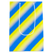 Die Blaue und Gelbe Ukraine Inspirierte den Krieg Mittlere Geschenktüte (Rückseite)