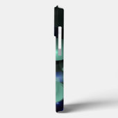 Die blaue und grüne 3D-Blase Abstrakt über Schwarz Case-Mate iPhone Hülle (Rückseite / Links)