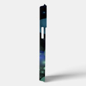 Die blaue und grüne 3D-Blase Abstrakt über Schwarz Case-Mate iPhone Hülle (Rückseite / Rechts)