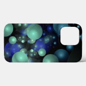 Die blaue und grüne 3D-Blase Abstrakt über Schwarz Case-Mate iPhone Hülle (Rückseite (Horizontal))