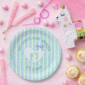 Die blaue und grüne Striptendusche Pappteller (Party)