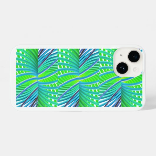 Die blaue und grüne Telefonzelle iPhone Hülle (Rückseite (Horizontal))