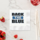 Die blaue Unterstützung der Polizei Serviette (Beispiel)