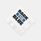 Die blaue Unterstützung der Polizei Serviette (Ecke)
