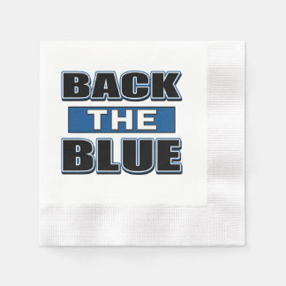 Die blaue Unterstützung der Polizei Serviette