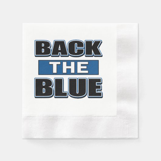 Die blaue Unterstützung der Polizei Serviette (Vorderseite)