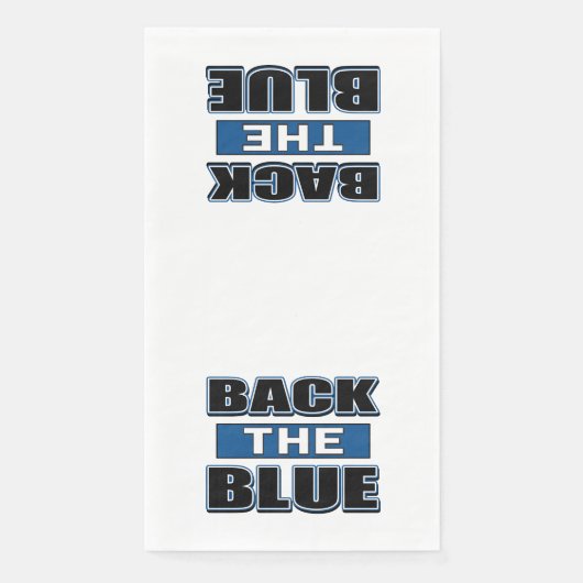 Die blaue Unterstützung der Polizei Serviette (Vorderseite)