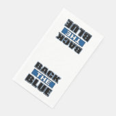 Die blaue Unterstützung der Polizei Serviette (Ecke)