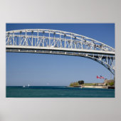 Die Blaue Wasserbrücke ist eine zweispurige Brücke Poster (Vorne)